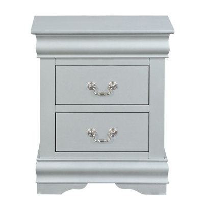 Platinum 2-Drawer Nightstand