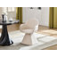 Chaise d'appoint moderne pivotante à 180 ° avec dossier ergonomique incurvé et base en bois massif