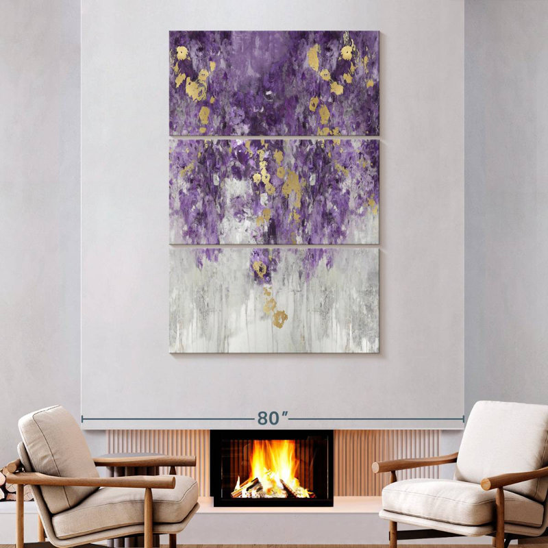 Avery Cascading Purple, 74" H x 48" W