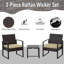 2 - Person Wicker Patio Dining Set with