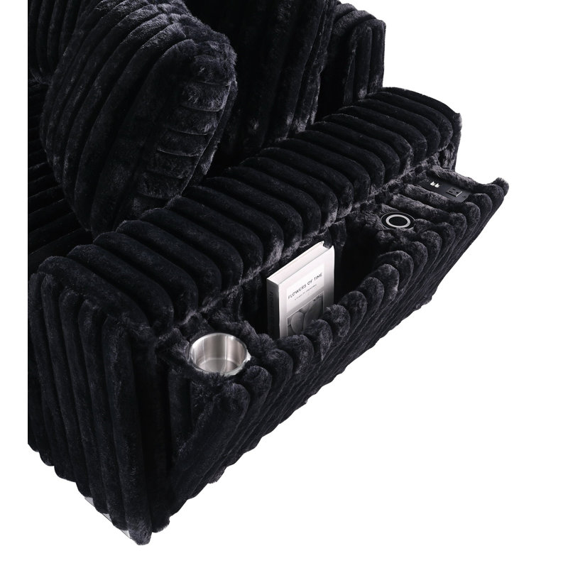 Canapé modulaire noir Snuggle Station, Black