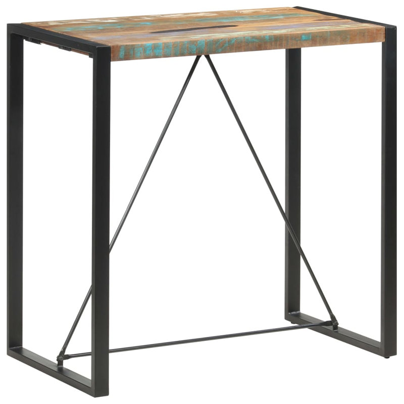 Goyette Solid Wood Top Metal Base Dining Table