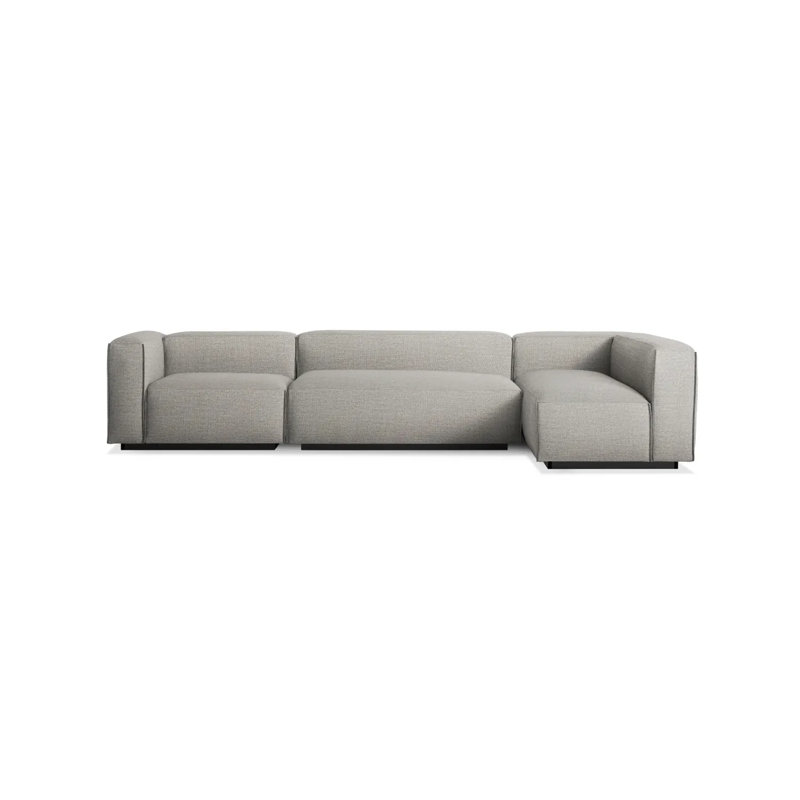 Cleon Modular Sectional, Left Hand Facing, Coffee Velvet Polyester Blend