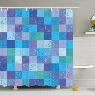 Sea Animal Shower Curtain with Hooks Included