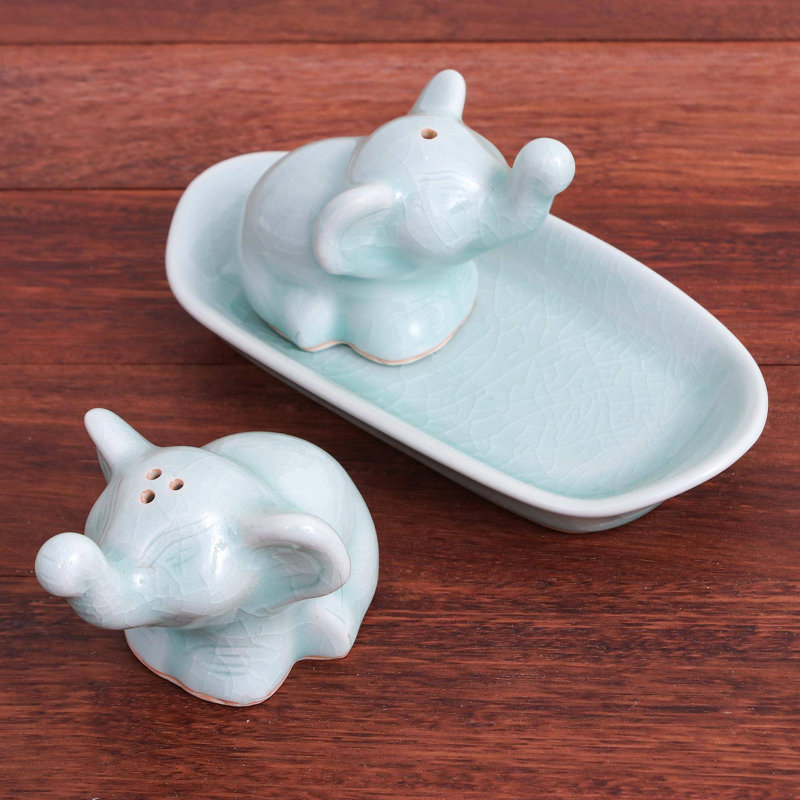 Ensemble salière et poivrière Clie Cheeky Elephants