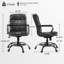 Chaise de travail rétro en similicuir brun-778236649