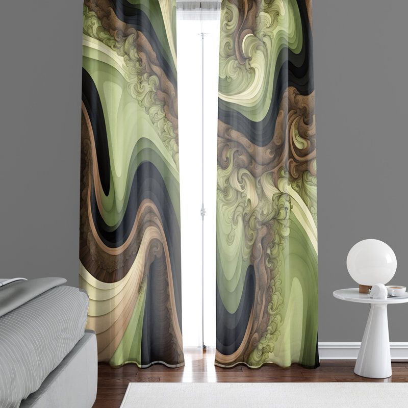 Paire de rideaux semi-transparents en polyester Dreshun, L 20 po x L 52 po