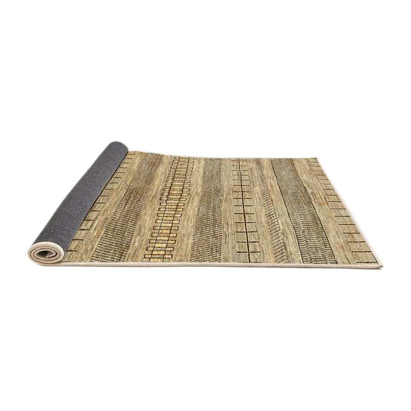 Tapis contemporain brun / gris, Rectangle 7 pi x 10 pi