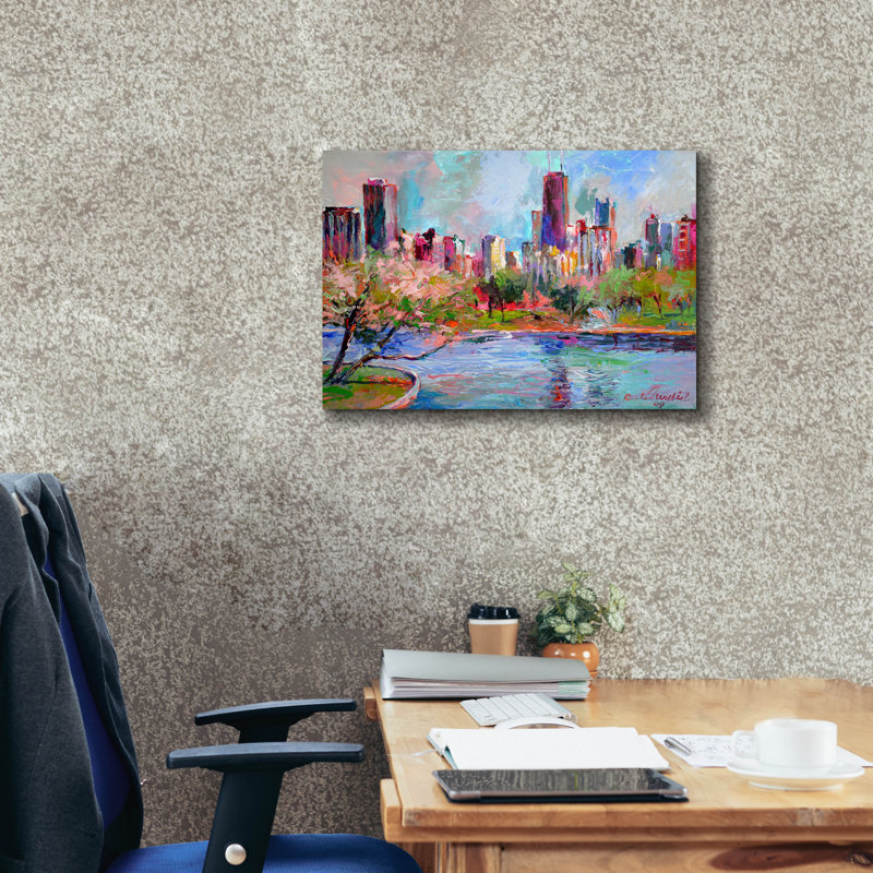 «Cityscape 2» par Richard Wallich, H 18 po x l 26 po x P 0,75 po