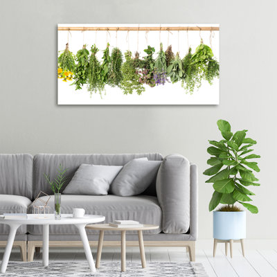 Herbs On A String - Wrapped Canvas Print