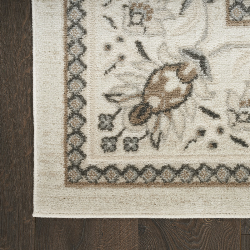 Tapis oriental en polyester / polypropylène tissé à la machine Keeley, Rectangle 9 pi x 12 pi