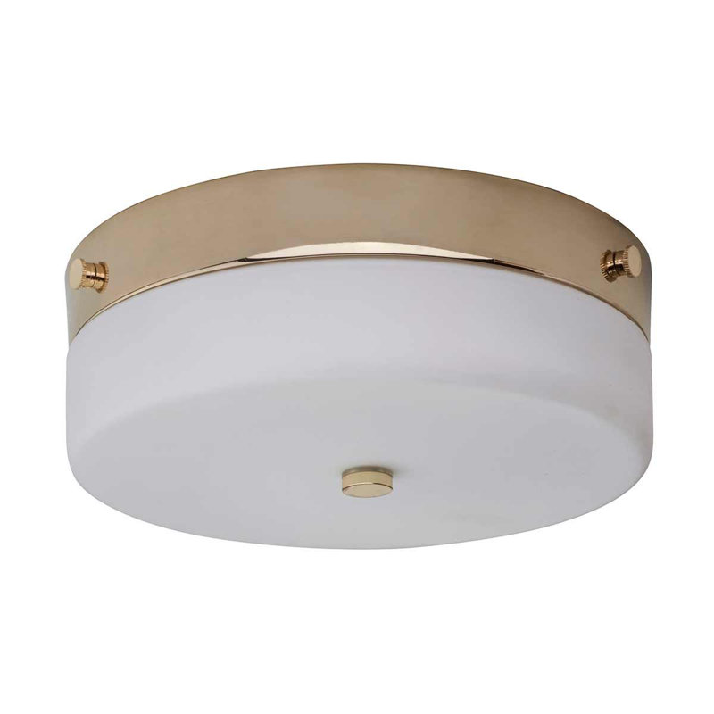 Harworth Flush Mount, 8.5cm H x 23.5cm W x 23.5cm D, Gold