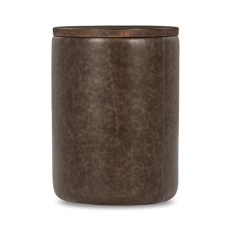 Andra Solid Wood End Table, Cocoa Brown