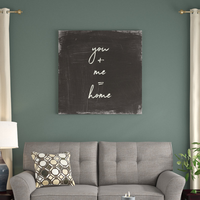 «My Home Inspiration I», impression d'art textuel sur toile sans cadre, H 36 po x l 36 po