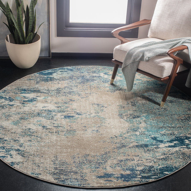Masardis Abstract Area Rug, Round 152 cm