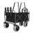 Fishing Cart with Rod Holders,Beach Wagon with Big Wheels for Sand 500lbs Capacity - All Terrain Steel Frame Utility Cart with 9" Pneumatic Tires,Strap with multiuse Bag,Black