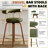 26" Faux Leather Swivel Bar Stools With Bent Wood Legs  (Set Of 4)-743588884