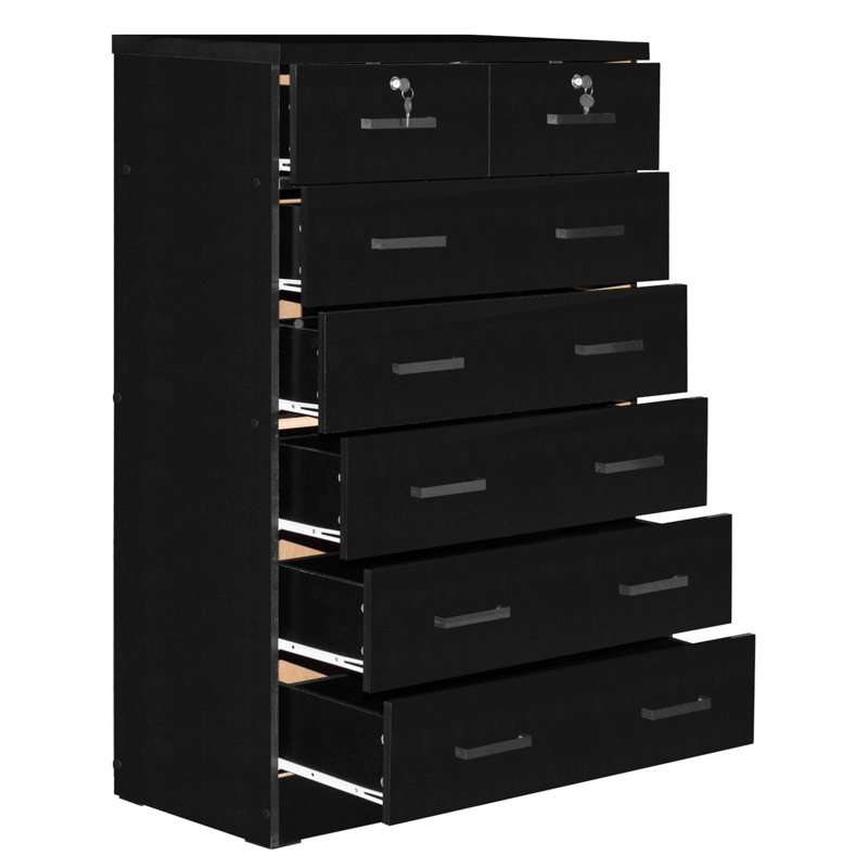 Maray 31.5'' W 7 - Drawer Dresser, Black