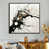 Toile avec cadre flottant noir