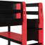 Lit mezzanine en bois avec bureau, support de rangement latéral, tablettes multiples et lumière RVB-1909180098-1909180125