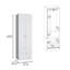 H 76 po, tringle suspendue, 2 tiroirs, 1 tablette, blanc-148151295