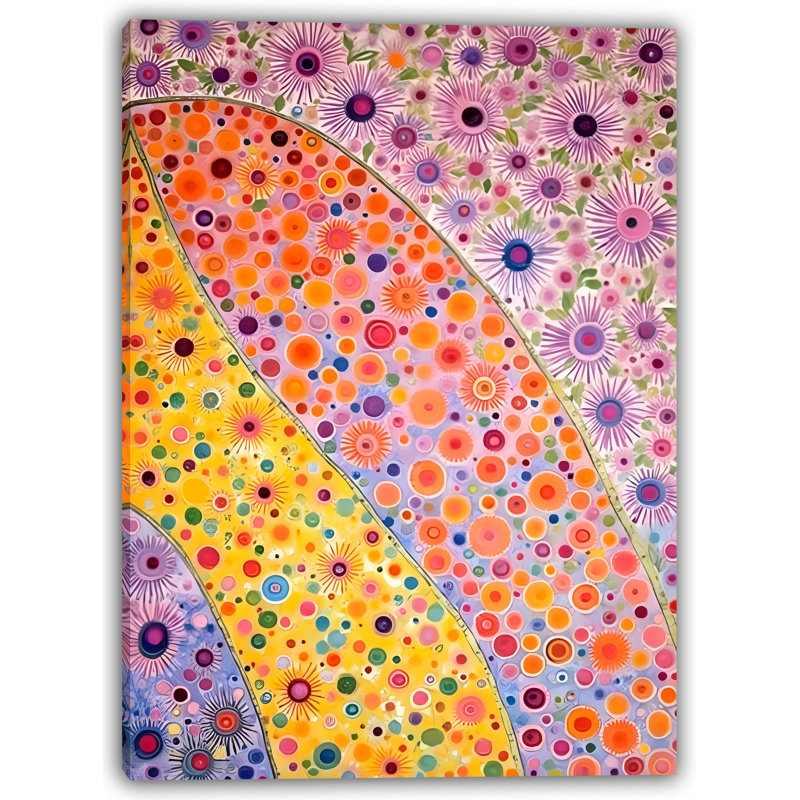 «Colorful Harmony - Abstract Floral Energy», reproduction sur toile, H 16 po x l 12 po