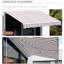 Auvent de patio 10 'x 8' - Pare-soleil rétractable avec manivelle manuelle, et tissu hydrofuge, structure en aluminium, rayures café pour terrasse, balcon, cour avec cadre à eau, abri à rayures