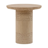 Christina Reclaimed Pine Wood End Table, Light Natural