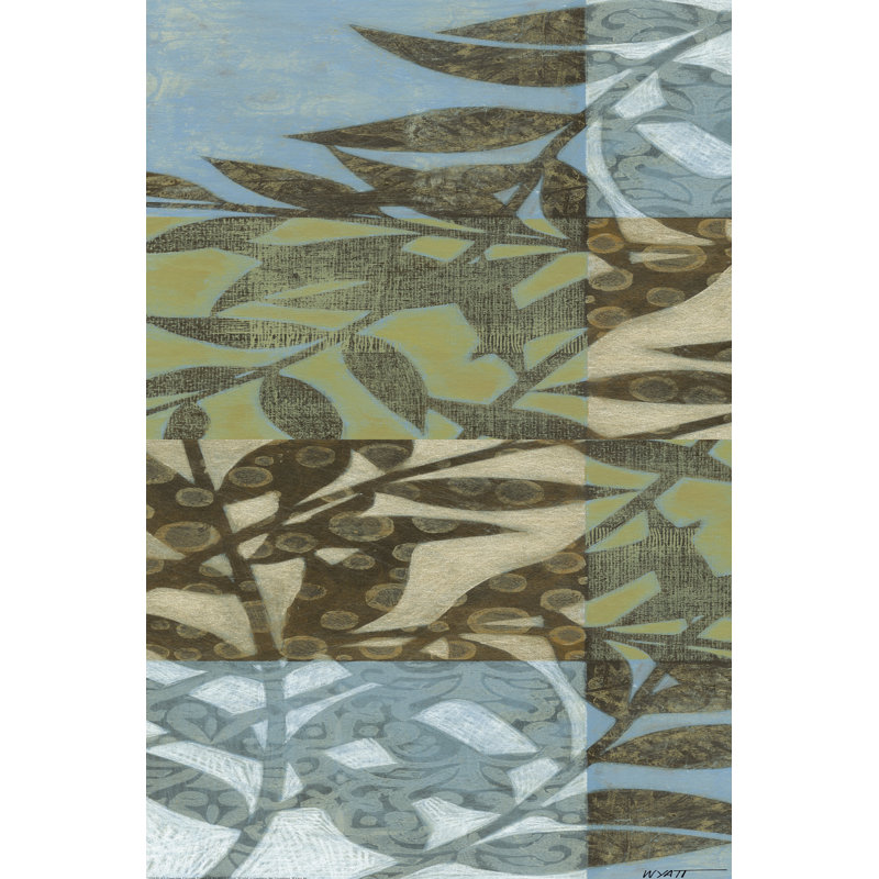 Swaying Fronds Panel II - Wrapped Canvas Painting, 46cm H x 30cm W x 3.8cm D