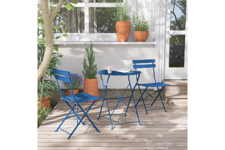 Ebern Designs Shelah Premium Steel Patio Bistro Set