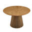 Ensemble de salle à manger rond de 7 pièces avec table sur pied et chaises rembourrées en rotin-754665377