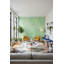 Papier peint texturé vert Cracked Marble