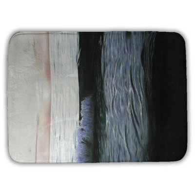 Desaturated sunset Bath Mat with Non-Slip Backing - Quick Dry Memory Foam Bathroom Rug - Absorbent - Modern Plush Spa-Style - Machine Washable
