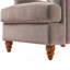Fauteuil en tissu cacao