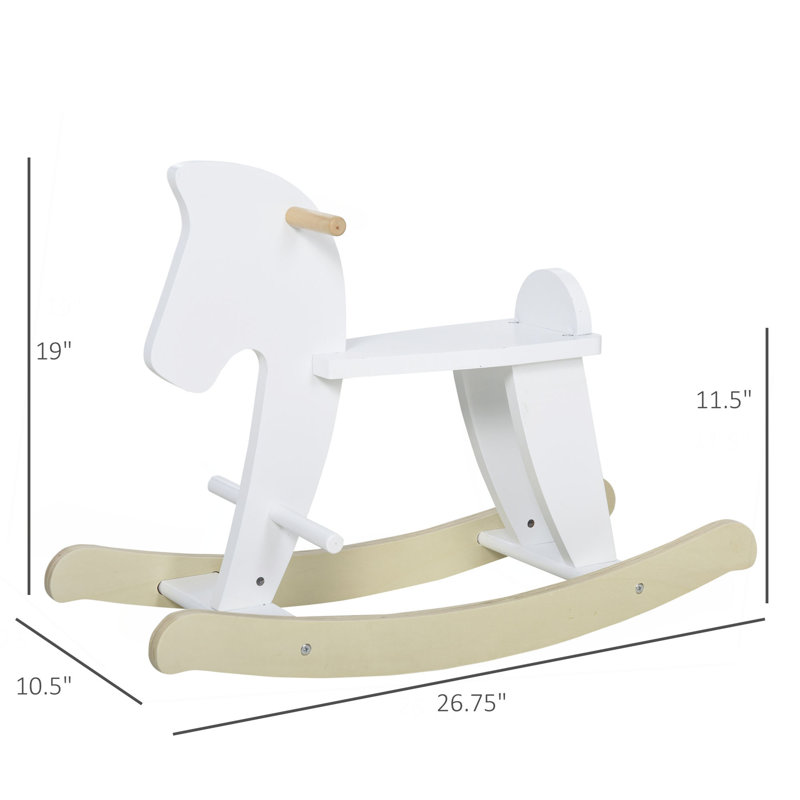 Cheval à bascule classique, cheval à bascule en bois pour tout-petit