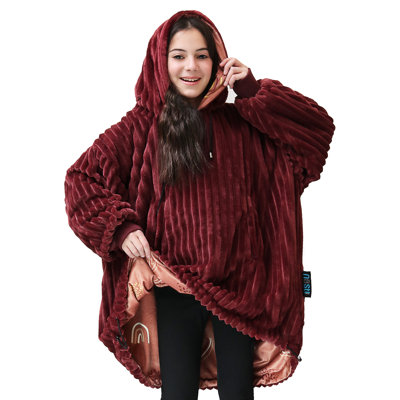 Nestl Oversized Unisex Wearable Blanket - Reversible Hoodie Blanket- Giant Sweater Blanket Hoodie