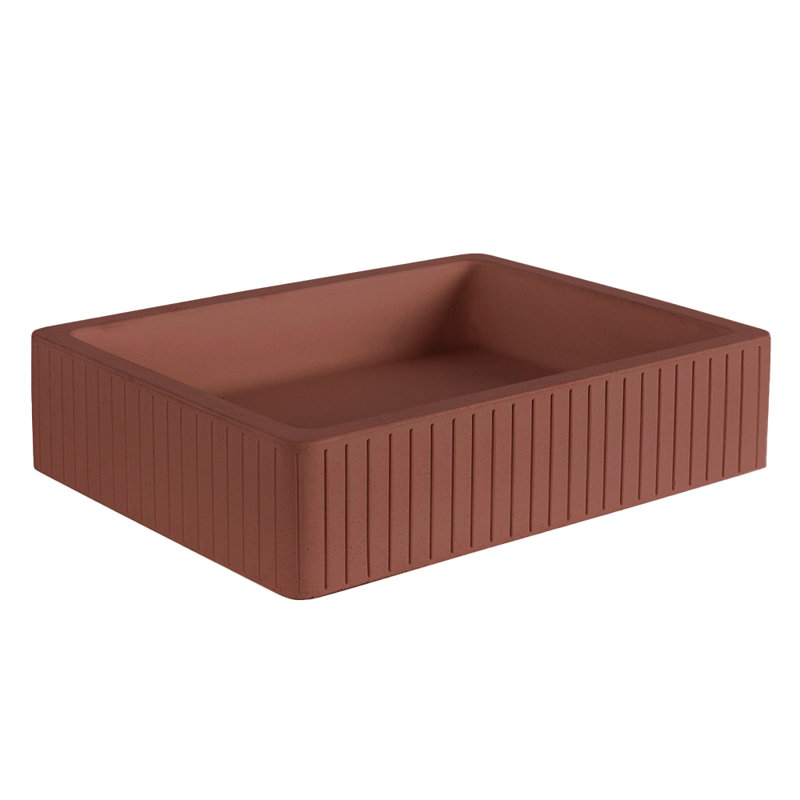 Newterra 19.62'' L Bathroom Sink, Terracotta