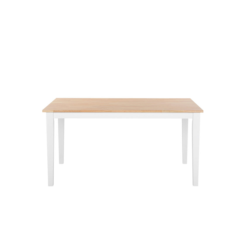 Tattnall Solid Wood Top Metal Base Dining Table