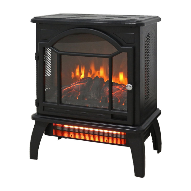 18 Inch 3D  Flame Electric Infrared Quartz Fireplace Stove With Remote Control