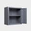Armoire à outils murale en métal gris H 14,16 po, peu encombrante pour les sous-sols, les cuisines et les entrepôts, tablettes amovibles, porte à ouverture en douceur avec charnière réglable