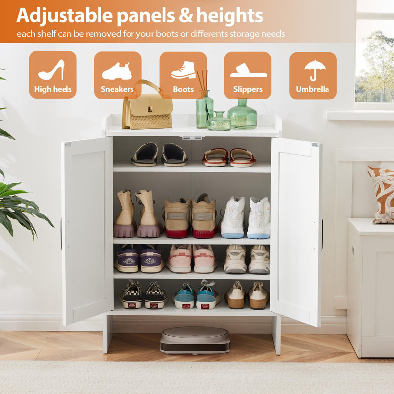 18 Pair Shoe Storage Cabinet