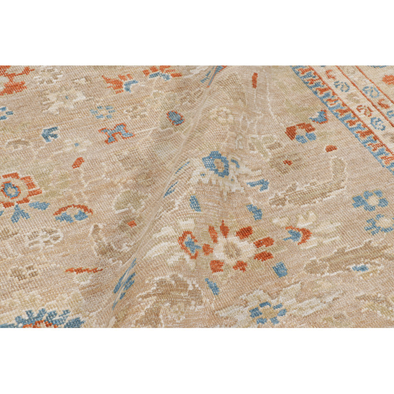 Rug & Kilim’S Oushak Style Rug In Beige And Orange With Floral Patterns