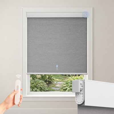 No-drill Motorized Blackout Roller Shade