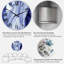 Horloge murale moderne bleu foncé liquide Art Waves-771129420