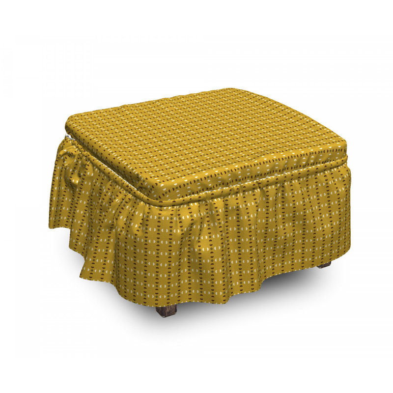 Housse pour repose-pieds mosaïque de motif tribal
