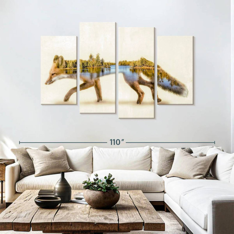 Brampt Forest Fox, 54" H x 84" W