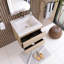 Meuble-lavabo mural simple 23 po avec plateau en résine Jeeda-1796985966