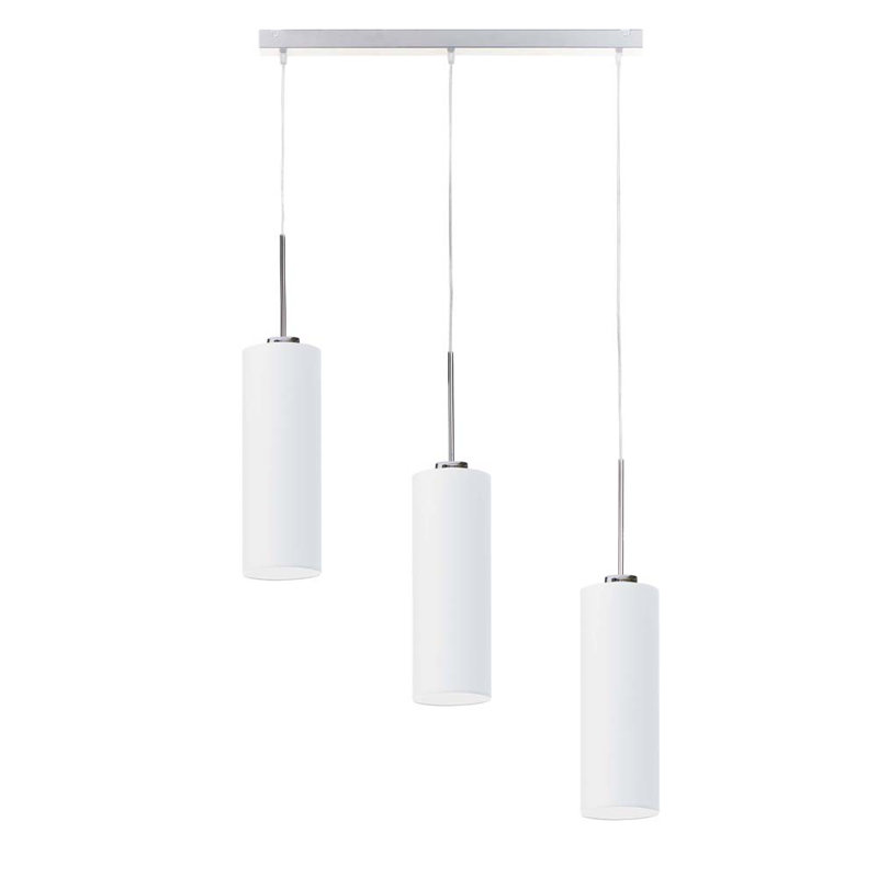 Borneo 3 - Light Kitchen Island Pendant, White, Chrome
