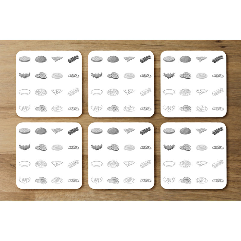Dulci Square 6 Piece Coaster Set