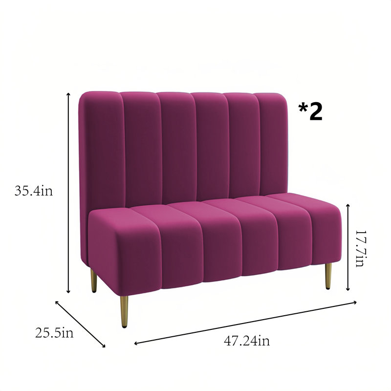 Ensemble de cabine double en velours